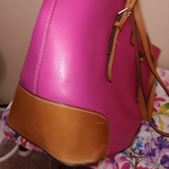 Dooney bourke leather  Dover tote  pink - Picture 6 of 12